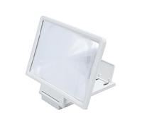 FONDOTIN Loupe D'écran pour Téléphone Portable Trois Fois Agrandissement, Vision Claire, Compatible la Plupart des Téléphones, Design Pliable Blanc, Lecture Facile pour Personnes Âgées