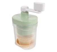 FONDOTIN Machine à Glace Pilée Manuelle Compacte avec Manivelle Bol à Glace Congelée et 2 Bacs Récupérateurs Portable pour Maison et Pique-niques Outil Manuel pour Boissons Glacées Pilées