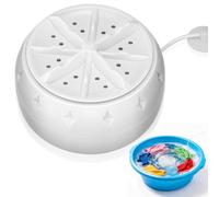 FONDOTIN Machine à Laver Portable Mini Laveuse à Turbine Blanche 3 Kg pour Sous-vêtements et Linge Délicat, Entièrement Automatique avec Port Usb, Maison, Camping-car, Voyage et Dortoir