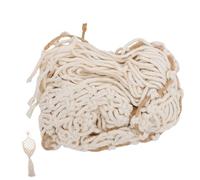 FONDOTIN Macramé Tissé Coton Beige pour Fruits et Légumes Rangement Cuisine Décoratif Réutilisable et Respirant Filet pour Pommes de Terre et Œufs Panier Suspendre Rangement Pratique