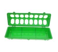 FONDOTIN Mangeoire Plastique pour Poussins et Volailles Capacité Gaspillage Bac Alimentaire Portable pour Pigeons Cailles Perroquets et Petits Oiseaux