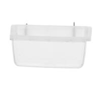 FONDOTIN Mangeoire pour Oiseaux Anti-éclaboussures Transparente en Abs, Système Suspendu, Distributeur D’Eau Et Nourriture pour Perruches Et Lapins, Usage Intérieur Et Extérieur