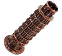 FONDOTIN Maquette Tour de Pise en Alliage de Zinc, Figurine Architecturale Rouge Cuivre, Grosse Taille 20 Cm, Décoration Intérieure Vintage pour Bureau et Maison, Modèle Bâtiment Ancien