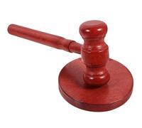 FONDOTIN Marteau Bois pour Garçon Fille Style Juge avec Base Rouge Accessoire Pratique pour Cérémonie de Capture Hebdomadaire Éducatif Garçon Fille Dès Ans