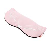 FONDOTIN Masque de Sommeil Brodé Renard Rose Patch Yeux Chaud Froid Ajustable Cache Œil Confortable pour Sommeil Apaisant Maison et Voyage