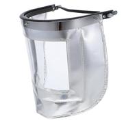 FONDOTIN Masque de Soudage Résistant à Haute Température avec Écran Transparent 4.0mm en Acrylique, Protection Anti-éclaboussures en Feuille D'aluminium pour Casque de Soudeur, Équipement