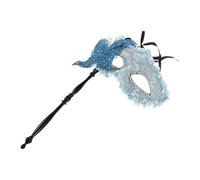 FONDOTIN Masque Vénitien Dragon à Bâton pour Bal Masqué Masque Élégant Décoré Main pour Mardi Gras Noël Soirée Costumée Adulte