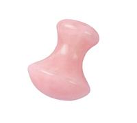 FONDOTIN Masseur De Pierres De Massage Champignon, Forme Ronde, Pierre Naturelle Quartz Rose, Outil Grattage Spa, Massage Du Visage Et Corps, Bien-être Détente, Usage Facial Et Musculaire