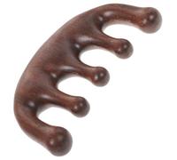 FONDOTIN Masseur Manuel Bois de Santal pour Relaxation Peigne à Gua à Dents pour Soulager Maux de Tête et la Circulation Sanguine