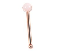 FONDOTIN Masseur Visage Jade Naturel avec Boule Ronde Quartz Rose Facial pour Massage Doux Améliore Circulation et Éclat Outil Beauté pour Soins Maison