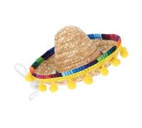 FONDOTIN Mini Sombrero Mexicain Miniature pour Fête Bandeau Sombrero pour Garçon Fille et Animaux Accessoire Fait Main pour Anniversaire et Carnaval Mexicain