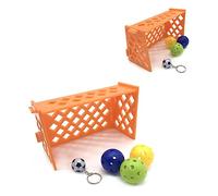 FONDOTIN Mini Terrain de Football pour Perroquets Intelligence pour Oiseaux Couleur Aléatoire Stimule Exercice Créativité Couleur Aléatoire