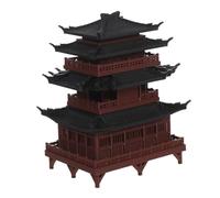 FONDOTIN Miniature Pagoda Pavilion Ornament Plastic Ancient Chinese Architecture Model for Micro Landscape Aquarium Bonsai and Garden Decoration