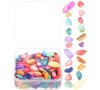 FONDOTIN Morceaux de Coquillages Colorés Irréguliers pour Bricolage Créatif Adultes, Assortiment Multicolore, Matériau Naturel, Décoration DIY Jardin et Vase, Kit Artisanal Polyvalent,