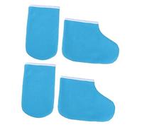 FONDOTIN Moufles Et Couvre-pieds En Coton Thermique Pour Thérapie à La Paraffine Taille Unique Protection Chaleur Soins Des Mains Et Pieds Spa à Domicile Bleu Foncé