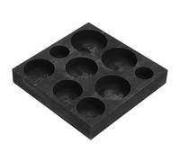 FONDOTIN Moule à Lingots en Graphite Haute Pureté 9 Trous pour Fusion de Métaux Précieux Creuset pour Coulée D’Or ’Argenté Kit de Raffinage et Fabrication de Bijoux Creusets Résistants