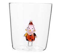 FONDOTIN Mug Verre Père Noël Résistant Chaleur Tasse Décorative pour Boissons Chaudes et Froides pour Noël et Usage Quotidien