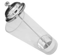 FONDOTIN Multi-fonction Porte-paille et Ustensiles Seau de Rangement Transparent Anti-poussière pour Cuisine et Maison Support pour Pailles Baguettes Cuillères Fourchettes Organisateur