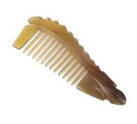 FONDOTIN Natural Horn Wide Tooth Comb For Women Anti-static Detangling Travel Comb Compact Portable Hair Styling Tool For Curly And Textured Hair