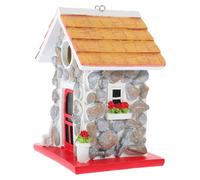 FONDOTIN Nichoir Décoratif Résine pour Oiseaux Maison Suspendue pour Jardin Abri Confortable Et Résistant Aux Intempéries pour Décoration Extérieure Et Éducation Environnementale