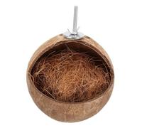 FONDOTIN Nid De Perroquet en Coquille De Noix De Maison D'oiseau Cage Perruche Lit D'oiseau pour Cage Artisanat À La Maison