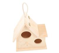 FONDOTIN Nid Oiseau Bois Nichoir pour Perruches Maison De Perroquet Boîte Suspendue Fournitures pour Oiseaux Nid De Couchage pour Oiseaux De Compagnie