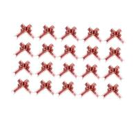 FONDOTIN Nœuds à Tirer pour Emballage Présent 20 Pièces, Rubans en Chiffon Couleur Rouge Foncé, Décorations de Fleurs pour Saint-Valentin, Mariage, Anniversaire et Fêtes, Ornements Faciles