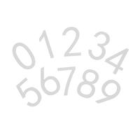 FONDOTIN Numéros de Maison Autocollants Effet 3d Lot de 10 en Acrylique Argentés Étanches et Auto-adhésifs, pour Porte et Boîte aux Lettres, Usage Maison ou Chambre D'hôtel