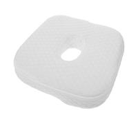 FONDOTIN Oreiller pour Perçage D'oreille en Mousse à Mémoire de Forme Blanc, Coussinet Ergonomique avec Trou, Protection du Lobe Auriculaire, Facile à Nettoyer pour Sommeil Côté et Soins