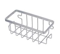 FONDOTIN Organiseur de Nettoyage à Ventouse pour Évier de Cuisine Support Multifonction pour Éponge et Brosse Installation sans Perçage Design Compact et Portable Gris