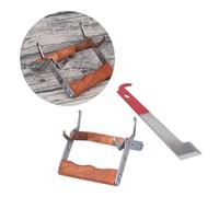 FONDOTIN Outil Apiculture Inox Cadre Rucher Grattoir et Pince Levage avec Manche Confortable pour Apiculteurs Matériel et Multifonction