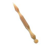 FONDOTIN Outil de Massage Point Acupuncture à Double Tête Corne de Bœuf Stylo Portable pour Thérapie Auriculaire et Massage des Méridiens Précision Ergonomique et Légèreté pour Soulagement