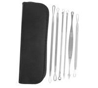 FONDOTIN Outil Extraction de Points Noirs Acier Inoxydable Compact et Résistant Kit Professionnel pour Élimination des Boutons et Comédons Soin Visage Portable