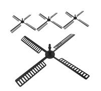 FONDOTIN Pales D'éolienne en Plastique pour Jardin - Accessoires de Moulin à Vent 4 Pièces Grand Modèle - Décoration Extérieure Étanche pour Cour et Patio - Pièces Résistantes