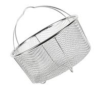 FONDOTIN Panier à Multifonction Acier Inoxydable avec Pied Panier Vapeur et Égouttoir de Cuisine Pratique pour Friture et Cuisson Vapeur