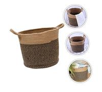 FONDOTIN Panier De Rangement Multifonctionnel Lin Pour Maison Panier à Linge Et Lin Petite Sepia