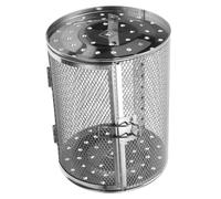 FONDOTIN Panier Grill Inox Rotatif pour Four et Friteuse sans Huile Cage Grillagée Polyvalente pour Rôtir Noix et Frites Accessoire Cuisson