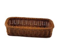 FONDOTIN Panier Tissé Imitation Rotin pour Rangement Couverts Baguettes Corbeille Cuisine Polyvalente pour Ustensiles de Table