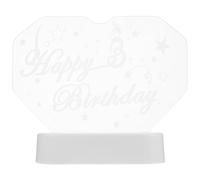 FONDOTIN Panneau Lumineux LED Joyeux Anniversaire en Lettres Couleur Blanc Chaud Décoration d'Anniversaire pour Garçon et Filles Éclairage Décoratif pour Chambre et Fête Ornements