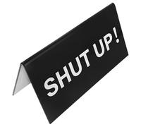 FONDOTIN Panneau Silencieux « Silence S’Plaît » Noir 20X10X8 CM pour Porte ou Table de Réunion Accessoire de Bureau Professionnel Décoration Discrète pour Salle de Conférence et Espace