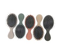 FONDOTIN Peigne à Cheveux En Poils De Porc Avec Coussin Gonflable Noir, Massage Portable Pour Femmes Et Filles Usage Quotidien