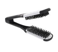FONDOTIN Peigne à Cheveux Lissant Double Face Taille Moyenne Brosse Poils De Sanglier Pour Femme Coiffage Professionnel Quotidien Noir Et Blanc
