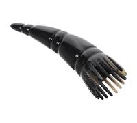 FONDOTIN Peigne de Massage en Corne Naturelle de Buffle Grand Format 12-18 CM Brosse Antistatique à Dents Fines pour Nettoyage du Cuir Chevelu et Démêlage Outil Gua Sha Portable pour