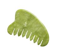 FONDOTIN Peigne de Massage Jade Gua Sha Multifonction Ondulé et Compact pour Relaxation Musculaire et Soin Du Chevelu Adapté à Toute la Famille Couleur Aléatoire Couleur Aléatoire