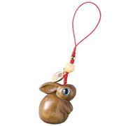 FONDOTIN Pendentif Téléphone en Matière Naturelle Lapin Mignon Décoration Suspendue Légère pour Portable Porte-clés ou Cadeau Fête Beau-père