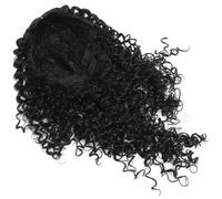 FONDOTIN Perruque Synthétique Ondulée Water Wave avec Front Lace Bouclée Afro Style Naturel Noires Fêtes et Cosplay
