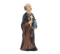 FONDOTIN Petite Statue de Prêtre en Résine Figurine Miniature Religieuse pour Décor de Paysage Miniature Scène de Table à Sable Décoration Maison Bureau ou Église Sculpture Chrétienne