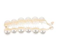 FONDOTIN Pince à cheveux banane avec perles pince verticale pour queue de cheval accessoire antidérapant pour cheveux épais et fins maintien solide pour chignons et tresses