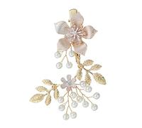 FONDOTIN Pince à Cheveux Fleur Simulée pour Mariage Femme Accessoire Fixation Facile pour Coiffure Nuptiale