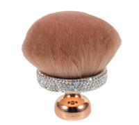 FONDOTIN Pinceau Blush Luxe à Poils Doux Tête Champignon Dense Brosse Maquillage Portable pour Poudre et Pressée Estompage Visage et Contour Applicateur Voyage Rose Doré